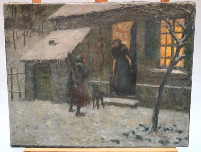 null MARCEL ADOLPHE BAIN (1878-1937) - Mendiante, 1913 - 布面油画，左下方有签名和日期。- 54 x 68,5...
