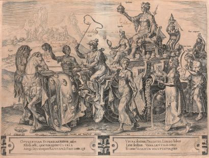null 马丁-范-海默克（1498-1574）之后--《人类事物的变迁圈》。- Dirk Volkertsz Coornhert(1522-1590)雕刻的全套八幅图。布林。-...