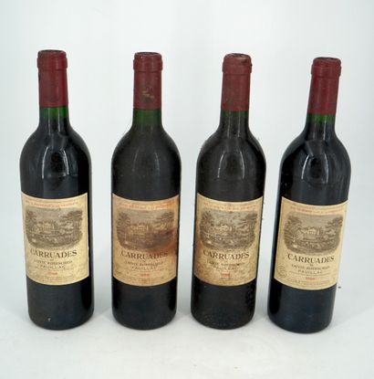 null 七瓶 - PAUILLAC - Carruades de Lafite Rothschild, 1988年。 - 半颈至高肩。三个略微氧化的瓶盖和污渍...