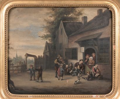 19世纪荷兰艺术家 - 仿效ADRIAEN VAN OSTADE (1610-1685)...