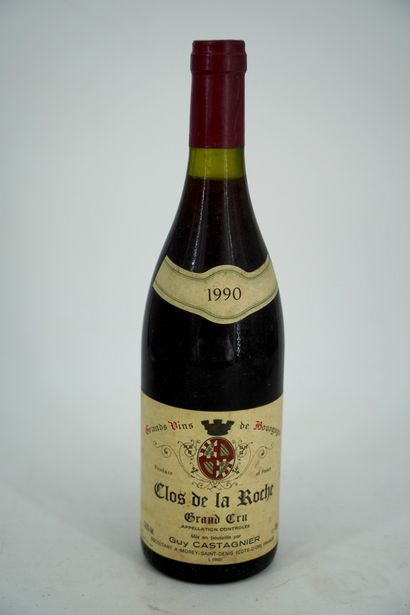 null 一瓶 - 勃艮第的伟大葡萄酒 - Clos de la Roche, Guy Castagnier, 1990. - 水平：1,3厘米，胶囊和标签状况...