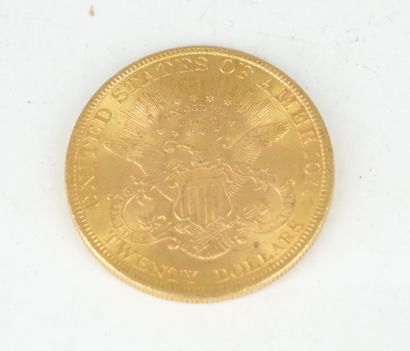 null Pièce de 20 Dollars or, 1896. Poids: 33,3 grammes.