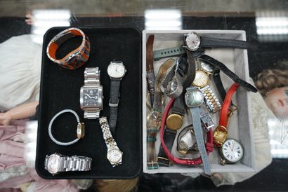 null Lot de montres-bracelets dont FESTINA, SEIKO, AZUR, KIMER, GANT EVERLAST, SWATCH,...