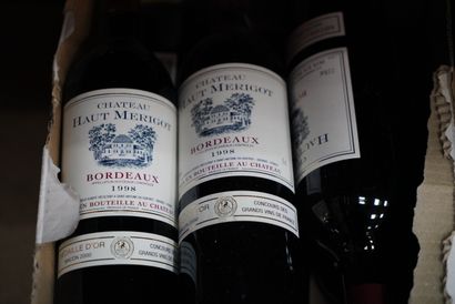 null Lot de bouteilles de vin : château haut Merigot, 1998, 6 bouteilles ; Château...