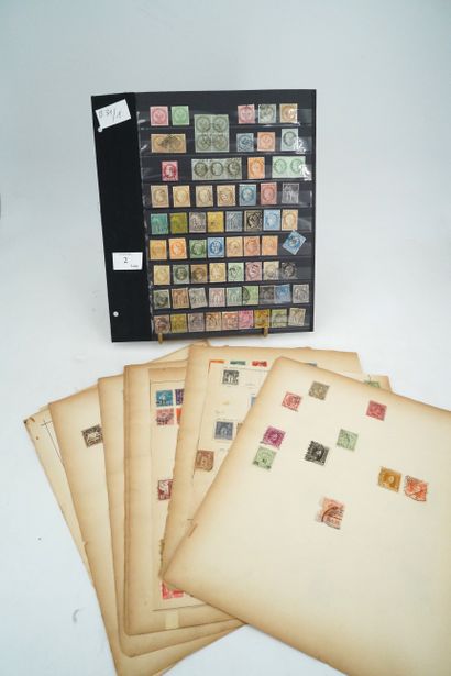 Lot de timbres anciens.