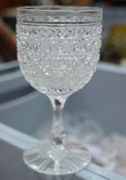 null Lot de verres dépareillés en cristal, dont Saint Louis, Baccarat, etc. (deux...