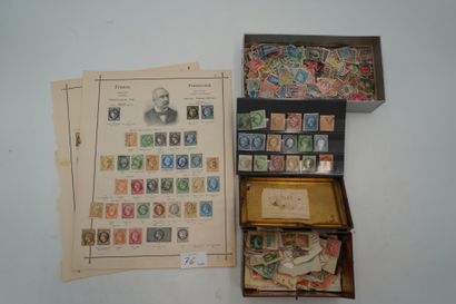 null Réunion de timbres dont France Second Empire, Colonies, Europe (deux petites...