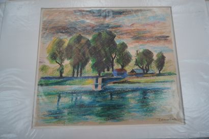 null Pierre ZENOBEL (1905-1996) Lot comprenant : 10 aquarelles et 1 pastel représentant...