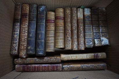 null Littérature : ensemble de petits livres reliés et en demi reliure XVIIIème et...