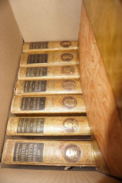 null Cinq cartons de livres reliés et brochés XVIII, XIX et XXe siècles, littérature...