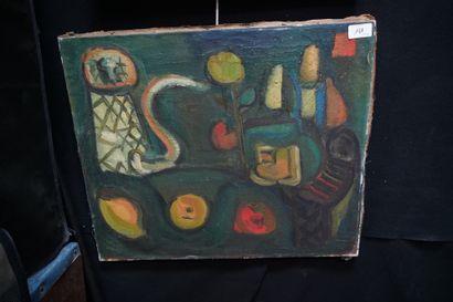 null Jean Jacques MORVAN (1928-2005), La corbeille de fruits, huile sur toile signée...