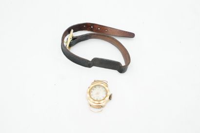 null Boîter de montre bracelet de dame en or, 18K (750 millièmes), mécanisme ARIS,...