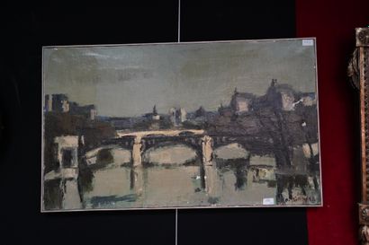 null Michel TRINQUIER (1931), Vue d'Avignon, huile sur toile, signée en bas à droite,...