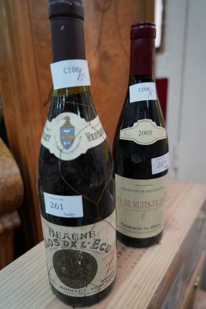 null 2 bouteilles, Beaune, Clos de l'Ecu, Domaines Jaboulet Vercherre, 1989 Côte...