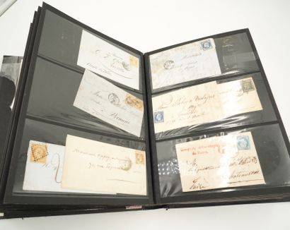 null Album de timbres et enveloppes timbrées, certaines datant du Second Empire.