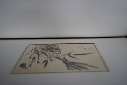 null Lot d'estampes japonaises comprenant une estampe de la manga d'HOKUSAI, quatre...