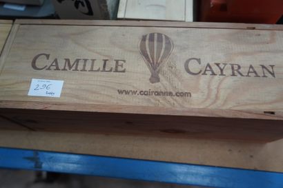 null Un magnum Côtes du Rhône Villages Cairanne 2007, dans sa boîte en bois. Un magnum...