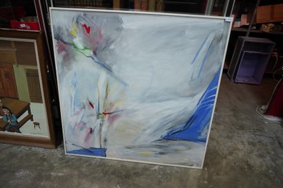 null *J.BEOLIER, composition abstraite, huile sur toile signée en bas à gauche.
