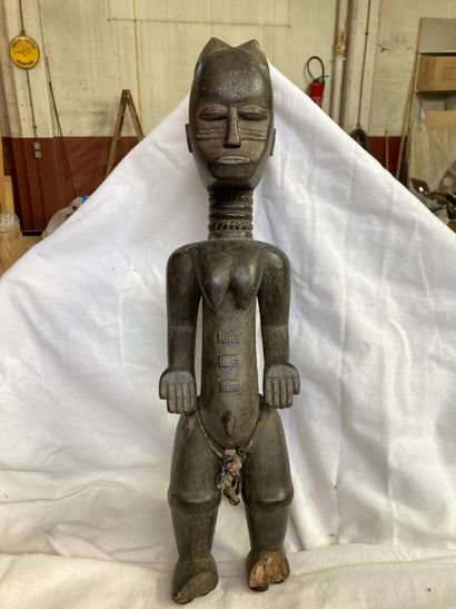 null Statue de type Dan (?), Cñte d’Ivoire

Bois a patine brun noir H : 57,5 cm



Personnage...