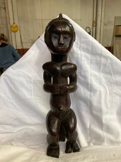 null Statue de type Fang, Gabon Bois a patine brun noir

H : 53,5 cm



Le travail...