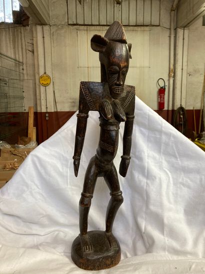 null Statue de type Senoufo, Cñte d’Ivoire

Bois ñ patine brun foncé noir H : 68...