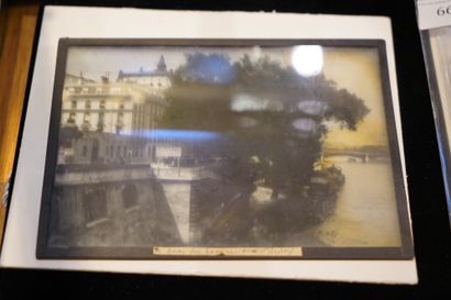 Paul Géniaux (1873-1929) Paris, quai du Louvre, quai d'Orsay
Plaque de verre photographique...