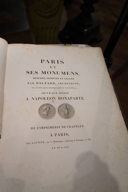 AMAURY-DUVAL (1808-1885) - LOUIS-PIERRE BALTARD (1764 - 1846) Paris et ses monuments,...