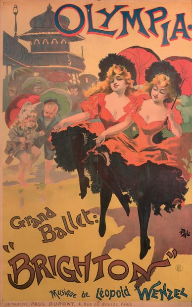 JEAN DE PALEOLOGU ou DE PALÉOLOGUE dit PAL (1855-1942) Grand ballet Brighton à l'Olympia
Affiche...