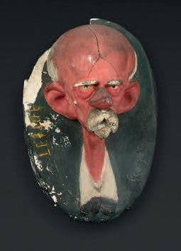 GEORGES LAPORTE (1845-1926) Caricature portrait of Louis Lépine
Oval plaster medallion...