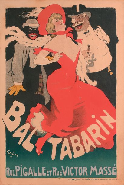 Jules Alexandre GRÜN (1868-1934) Bal Tabarin
Affiche lithographiée pour le bal Tabarin...