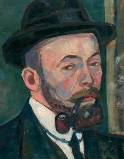 Nathan GRUNSWEIGH (1880-1956) Self-portrait, 1916
Oil on panel, signed and dated...