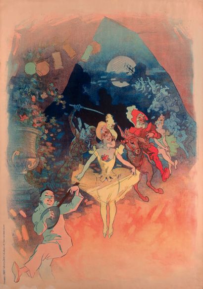 Jules CHÉRET (1836-1932) Défilé du carnaval
Affiche lithographiée, signée et datée...