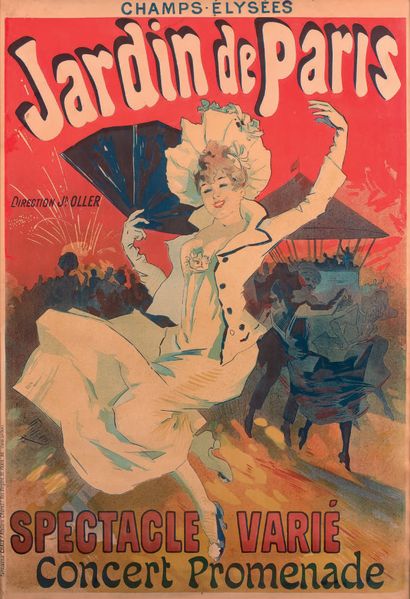 Jules CHÉRET (1836-1932) Jardin de Paris, spectacle varié, concert promenade, Champs-Élysées
Affiche...