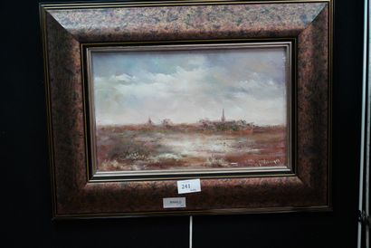 null VALGRAND Claude (né en 1936), Paysages, trois huiles sur toile signées.