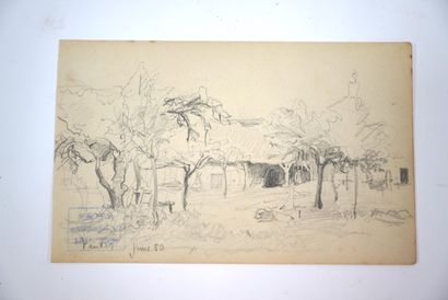 Frédéric Arthur BRIDGMAN (1847-1928) L'Ardoisière, 23 july 1900
Pencil drawing, enhanced...