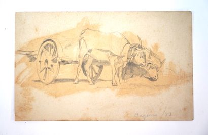 Frédéric Arthur BRIDGMAN (1847-1928) Études de chevaux
Deux dessins au crayon.
Cachet...