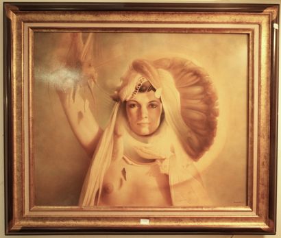 Gérard DI MACCIO (1938) Portrait de femme au coquillage
Huile sur toile, signée en...