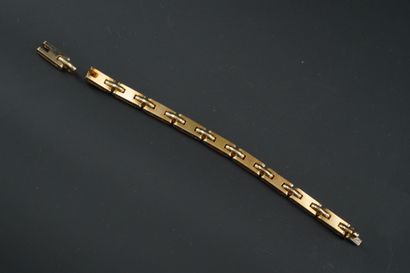 null BRACELET GOURMETTE Gold 18k (750 thousandths) with articulated links in the...