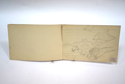Frédéric Arthur BRIDGMAN (1847-1928) 花园里的树
1907年3月23日罗克布伦的景色
风景中的村庄
1907年1月21日蒙特卡洛
花园里的树
村庄入口
六幅铅笔画，收集在一个笔记本里，最后一幅用水彩画加强。
每幅画上有工作室销售的印章，尼斯，1954年。
15.7...