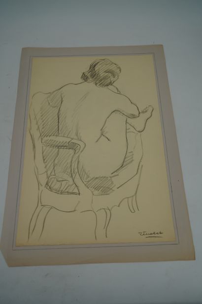 null Pierre ZENOBEL (1905-1996) Lot comprenant 25 dessins, études de nus, tous s...