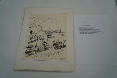 null Pierre ZENOBEL (1905-1996) Lot comprenant neuf dessins représentants la Bretagne,...