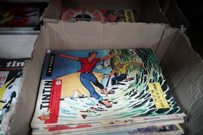 null Réunion de "Tintin, le journal des jeunes", années 60, 5 cartons.