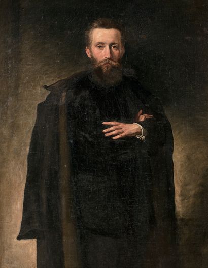 Léon PHILIPPET (1843-1906) Portrait d'homme en pied
Huile sur toile, signée en bas...