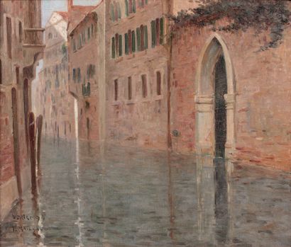 Fernand MAILLAUD (1862-1948) Canal à Venise
Huile sur toile, signée en bas à gauche,...
