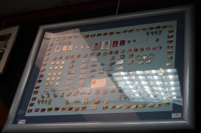 null Collection complète de pin's des Jeux Olympiques d'Albertville, 1992, encadrés...