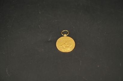 null Médaille en or 18K (750) montée en pendentif, Ministère de l'Intérieur, 1897....