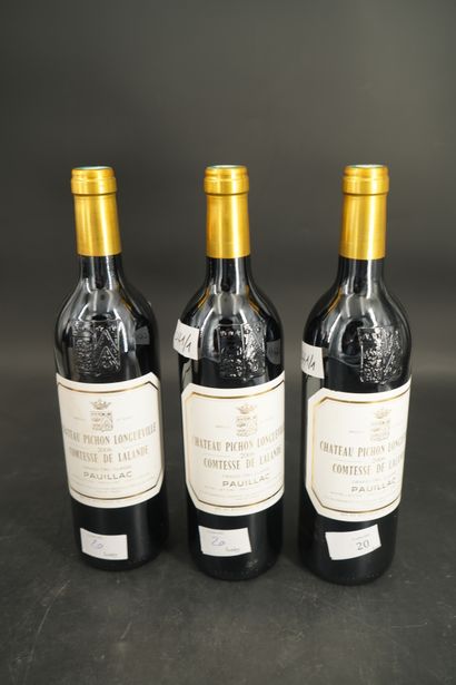 null 3 bouteilles, Château Pichon Longueville, Comtesse de Lalande, 2006.