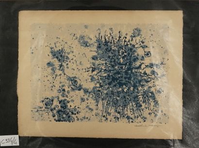 null Akira KITO (1925-1994) , composition , lithographie signée au crayon en bas...