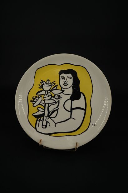 Fernand Léger, d'après, assiette circulaire...