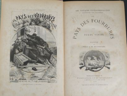 null Jules Verne, voyages extraordinaires, Collection Hetzel, deux volumes, en l...